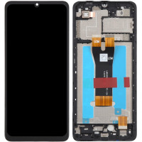 Дисплей з сенсорним екраном (модуль) ZTE Blade A76 4G, чорний з рамкою, оригінал