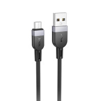 Кабель USB Hoco X109 Energy Silicone USB to Micro (3A/2m) Black