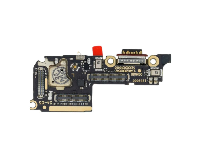 Шлейф для  Xiaomi 15T, коннектора зарядки с микрофоном, с компонентами, оригинал