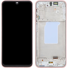 Дисплей с сенсорным экраном (модуль) Samsung A266 A26, черный с розовой рамкой, оригинал Assembled