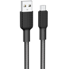 Кабель USB Hoco X69 Jaeger USB to Micro (2.4A/1m) Black/White