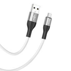 Кабель USB Hoco X72 Creator Silicone Charging USB to Micro (2.4A/1m) White