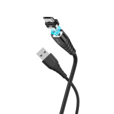 Кабель USB Hoco X63 Racer magnetic USB to Micro (2.4A/1m) Black