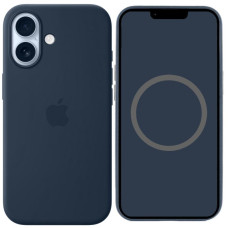 Чехол-силикон оригинал Full Soft Matte with MagSafe and Animation iPhone 17, темно-синий