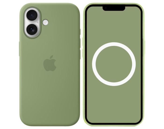Чехол-силикон оригинал Full Soft Matte with MagSafe and Animation iPhone 17, Light moss