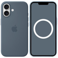 Чехол-силикон оригинал Full Soft Matte with MagSafe and Animation iPhone 17, Anchor blue