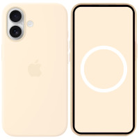 Чехол-силикон оригинал Full Soft Matte with MagSafe and Animation iPhone 17, ванильный