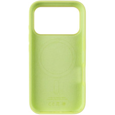 Чехол-силикон оригинал Full Soft Matte with MagSafe and Animation iPhone 17 Pro Max, неоновый желтый