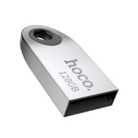 Флешка USB Hoco UD9 Insightful Smart Mini Car Music USB Drive 128Gb, серебристая
