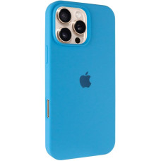 Чехол-силикон оригинал Full Soft Matte iPhone 16 Pro (Голубой / Blue)