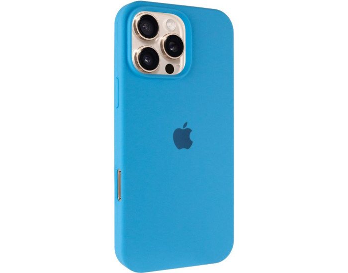 Чохол-силікон оригінал Full Soft Matte iPhone 16 Pro (Блакитний / Blue)