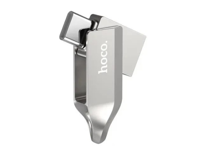 Флешка USB-A/C Hoco UD8 Smart Type-C USB drive 128Gb, срібляста