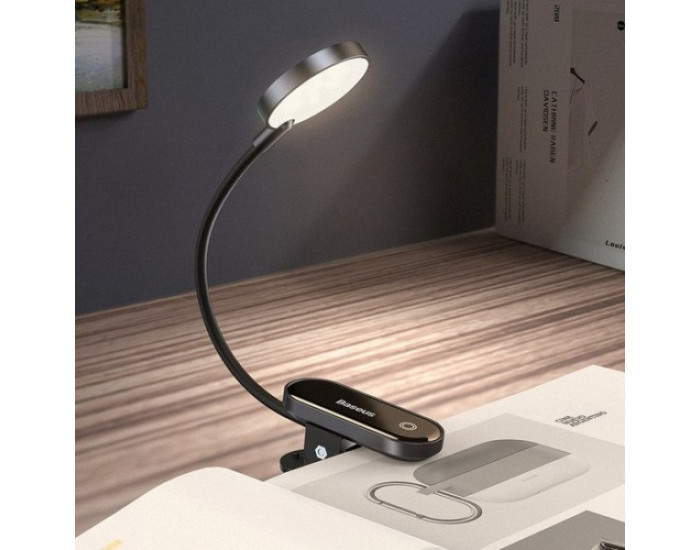Лампа-клипса Baseus Comfort Reading Mini Clip Lamp, Dark Gray (DGRAD-0G)
