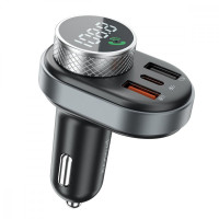 Автомобильное зарядное устройство Proove FM Launcher Sound Link 30W (Type-C + USB) черный