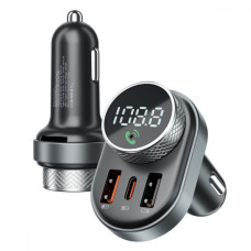 Автомобильное зарядное устройство Proove FM Launcher Sound Link 30W (Type-C + USB) черный