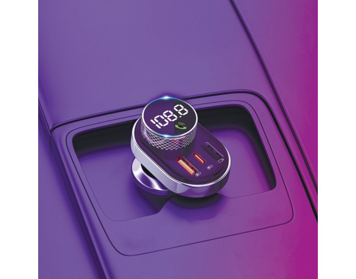 Автомобильное зарядное устройство Proove FM Launcher Sound Link 30W (Type-C + USB) черный