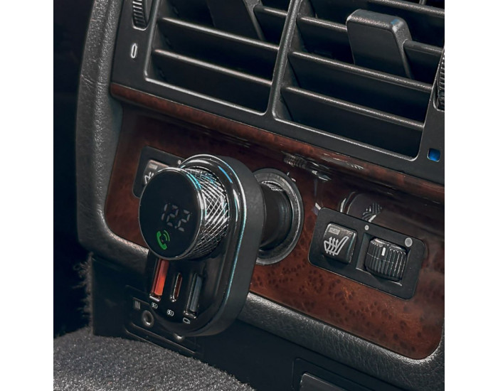 Автомобильное зарядное устройство Proove FM Launcher Sound Link 30W (Type-C + USB) черный