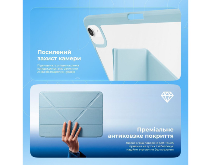 Чехол-книга на планшет Proove Solid Case iPad 10 10.9" 2022 /11 11" 2025, голубой