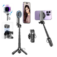 Монопод XO SS22 4-in-1 Magnetic Multi-function Mini BT Selfie Stick/Photo Booster, Black