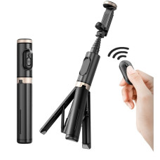 Монопод XO SS14 Integrated Hidden Reinforced Bluetooth Selfie Stick 72cm, Black