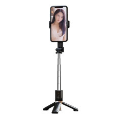 Монопод XO SS10 Mini Tripod Stand Bluetooth Selfie Stick 80см, Black