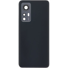 Задняя панель корпуса для Xiaomi 12 /12X, черная со стеклом камеры