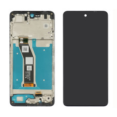 Дисплей з сенсорним екраном (модуль) Motorola XT2421 Moto G04, чорний з рамкою