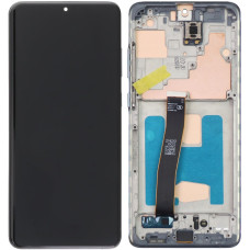 Дисплей з сенсорним екраном (модуль) Samsung G988 Galaxy S20 Ultra, чорний з рамкою, TFT без функції відбитка пальця