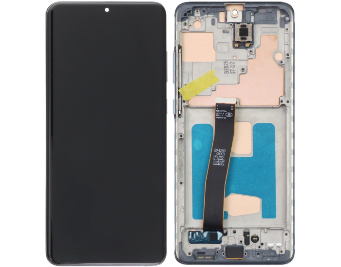 Дисплей з сенсорним екраном (модуль) Samsung G988 Galaxy S20 Ultra, чорний з рамкою, TFT без функції відбитка пальця