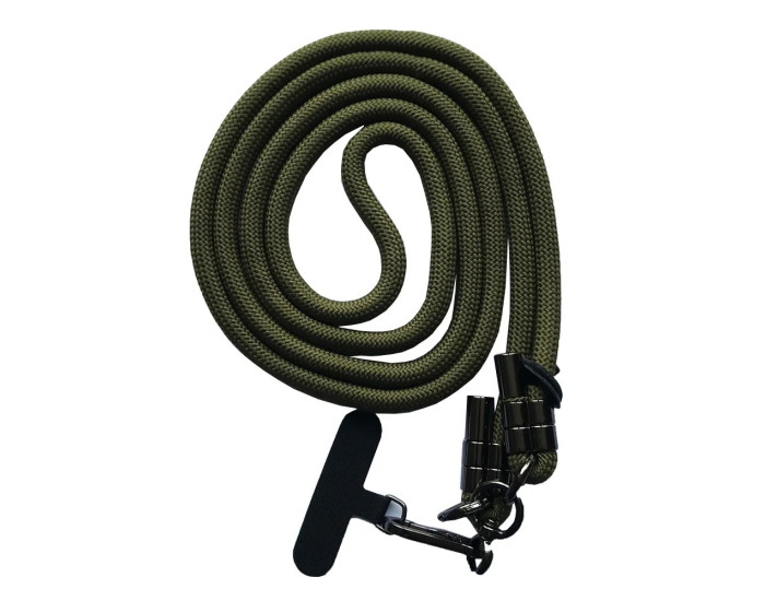Шнурок LONG (150см) 8mm с карабином + держатель для чехлов (универсальный) Dark Green