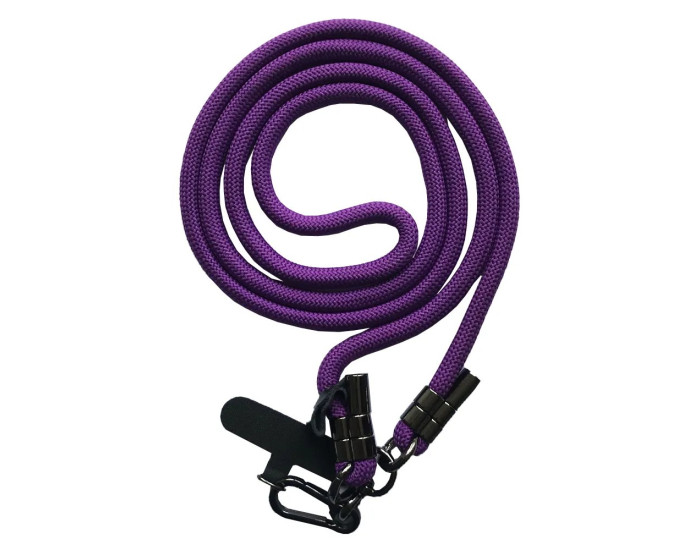 Шнурок LONG (150см) 8mm с карабином + держатель для чехлов (универсальный) Purple