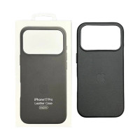 Чехол оригинал Leather Case with MagSafe and Animation iPhone 17 Pro Max, Black