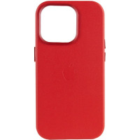 Чохол шкіряний Leather Case MagSafe iPhone 14 Pro, Crimson