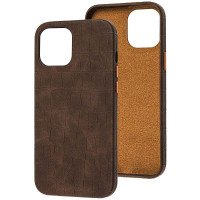 Чохол шкіряний Leather Case Croco iPhone 13 Pro Max, Коричневий