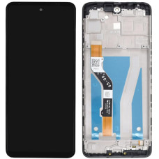 Дисплей з сенсорним екраном (модуль) Motorola XT2135 Moto G60, чорний з рамкою