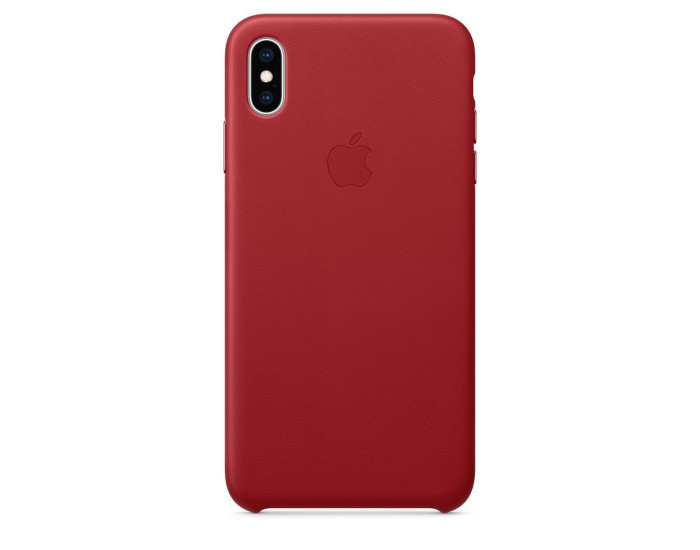 Чохол шкіряний Leather Case iPhone XS Max, Marsala