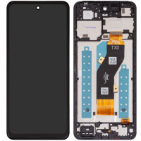 Дисплей з сенсорним екраном (модуль) ZTE Blade A76 5G, чорний з рамкою, оригінал