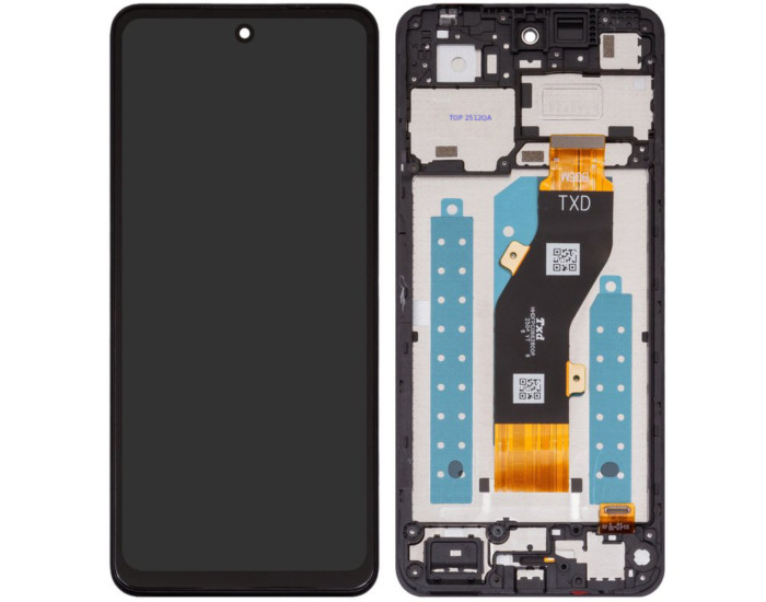 Дисплей с сенсорным экраном (модуль) ZTE Blade A76 5G, черный с рамкой, оригинал