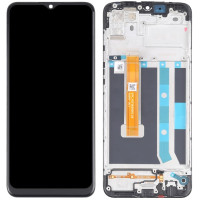 Дисплей з сенсорним екраном (модуль) Oppo A15/A15S, версія 1, чорний, з рамкою, оригінал