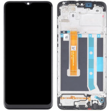 Дисплей с сенсорным экраном (модуль) Oppo A15 /A15S, версия 1, черный, с рамкой, оригинал