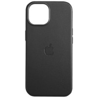 Чехол кожаный Leather Case with MagSafe and Animation iPhone 15 Pro Max, Black