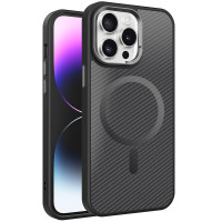 Чехол-силикон TPU+PC Carbon Mirage MagSafe iPhone 15 Pro Max, черный
