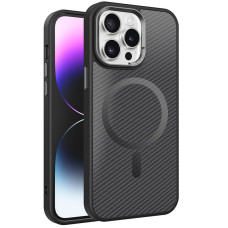 Чехол-силикон TPU+PC Carbon Mirage MagSafe iPhone 15 Pro Max, черный