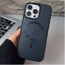Чехол-силикон TPU+PC Carbon Mirage MagSafe iPhone 15 Pro Max, черный