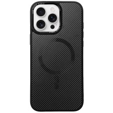 Чехол-силикон TPU+PC Carbon Mirage MagSafe iPhone 15 Pro Max, черный