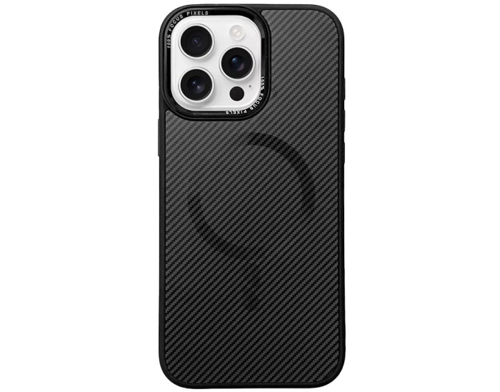 Чехол-силикон TPU+PC Carbon Mirage MagSafe iPhone 15 Pro Max, черный