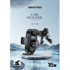 Автодержатель с безпроводной зарядкой SENTEO SH-02 Drift 2 Wireless charging Auto clamping phone holder 15W Dashboard PLUS 