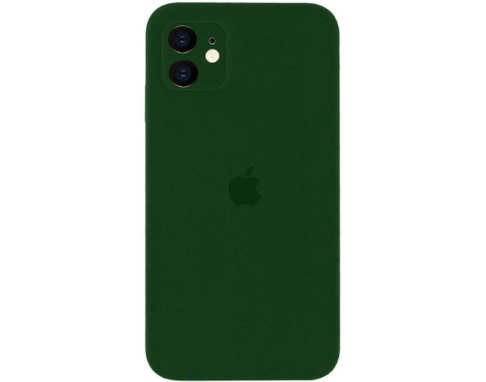 Чехол-силикон оригинал Square Cover Soft Matte Full Camera iPhone 11, Army Green