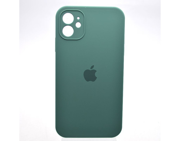 Чехол-силикон оригинал Square Cover Soft Matte Full Camera iPhone 11, Pine Green