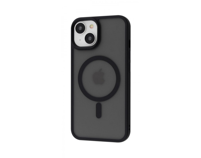Чехол-силикон WAVE Matte Insane Case with MagSafe Ring iPhone 14, черный